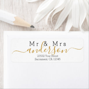 Personalisiert Moderne Mr. and Mrs. Familienname R