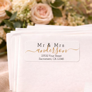 Personalisiert Moderne Mr. and Mrs. Familienname R
