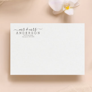 Personalisiert Moderne Mr. and Mrs. Familienname R