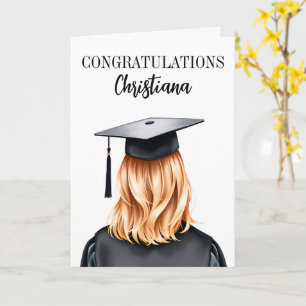 Personalisiert Moderner Abschluss Weibliche Gradui Karte