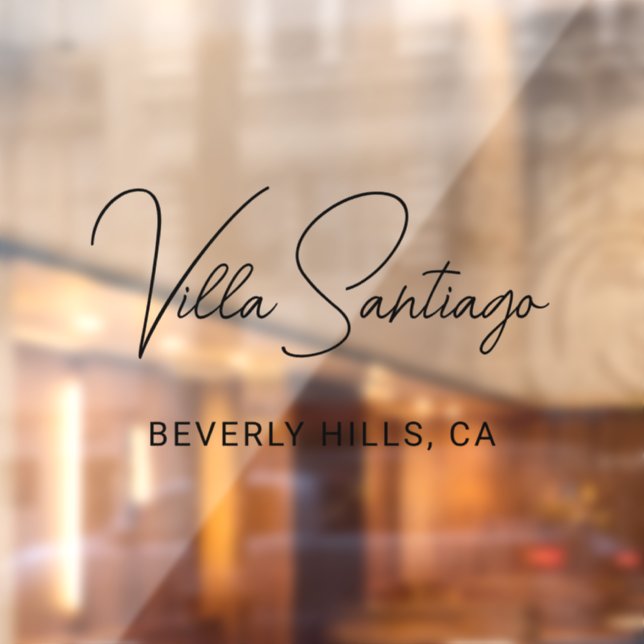 Personalisiert Moderner Name der Zuhause Residence Fensteraufkleber (Blatt 2)