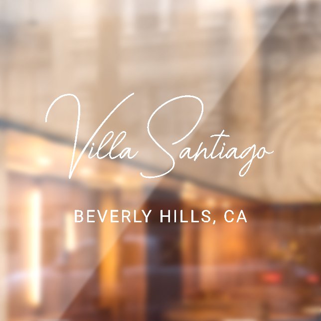 Personalisiert Moderner Name der Zuhause Residence Fensteraufkleber (Blatt 2)