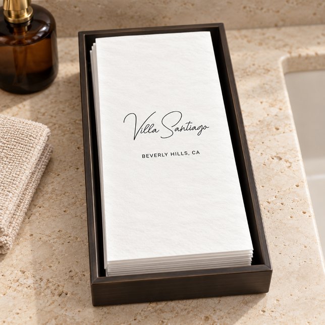 Personalisiert Moderner Name der Zuhause Residence Serviette (Von Creator hochgeladen)