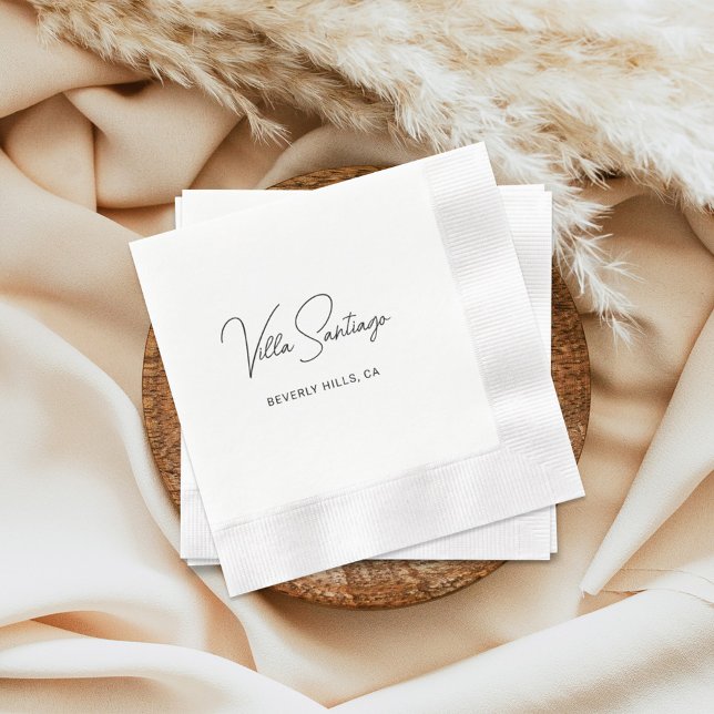 Personalisiert Moderner Name der Zuhause Residence Serviette (Von Creator hochgeladen)