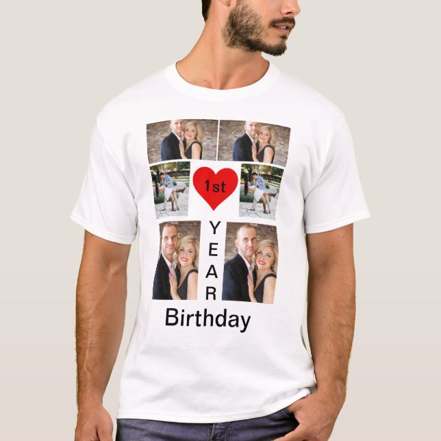 Personalisiert Moderner Trend Geburtstag T - Shirt (Vorderseite)