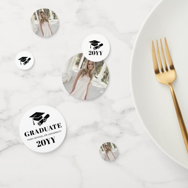 Personalisiert Modernes Abschluss Foto Konfetti (Gruppe)