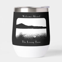 Personalisiert Modernes Bootdekor Schwarz-weiß Pon