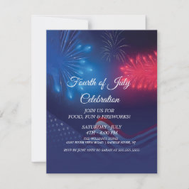 Personalisiert Modernes Feuerwerk amerikanische Un Feiertagskarte