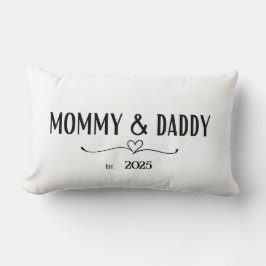 Personalisiert Mommy & Daddy Est. Jahreskissen Lendenkissen
