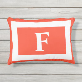 Personalisiert Monogram Burnt Orange Trendy Kissen Für Draußen