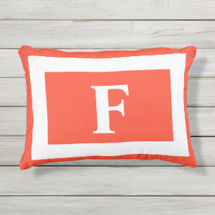 Personalisiert Monogram Burnt Orange Trendy Kissen Für Draußen