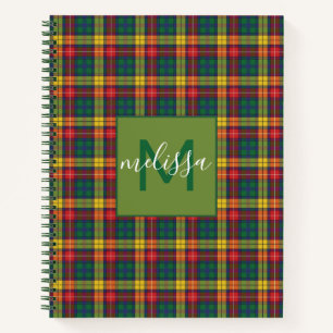 Personalisiert Monogram Clan Buchanan Tartan Karie Notizbuch