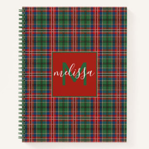 Personalisiert Monogram MacCulloch Tartan Kariert Notizbuch