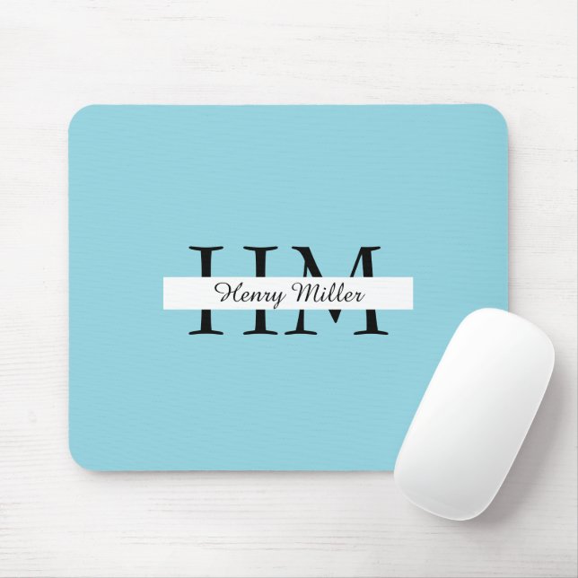 Personalisiert Monogram Mousepad | Benutzerdefinie (Mit Mouse)