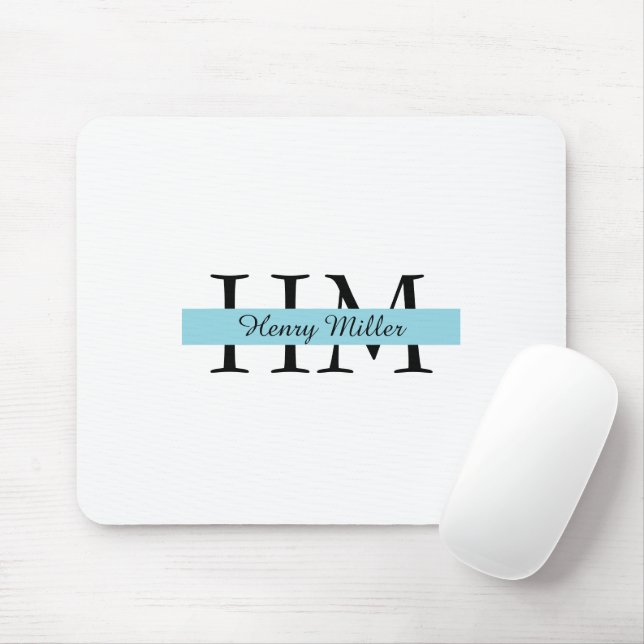Personalisiert Monogram Mousepad | Benutzerdefinie (Mit Mouse)