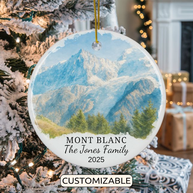 Personalisiert Mont-Blanc-Ornament, Frankreich Keramik Ornament (Von Creator hochgeladen)