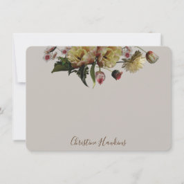 Personalisiert Moody Elegant Wildblume Floral Mitteilungskarte