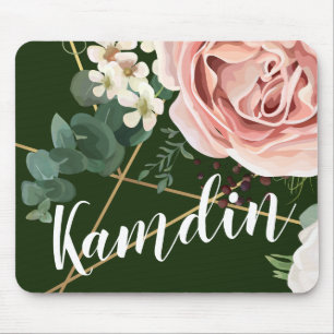 Personalisiert Mouse Pad Geometric Garden Rose Hun Mousepad