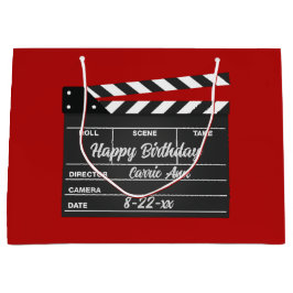 Personalisiert Movie Clapboard Red Große Geschenktüte