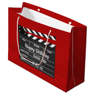 Personalisiert Movie Clapboard Red Große Geschenktüte