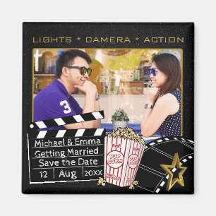 Personalisiert Movie Star Save the Date Magnet