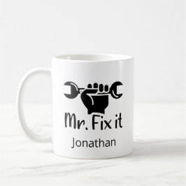 Personalisiert Mr. Fix It Wrench Hand Kaffeetasse