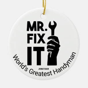 Personalisiert Mr. Fix It Wrench Keramik Ornament