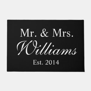 Personalisiert Mr. & Mrs. Wedding Fußmatte