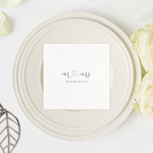 Personalisiert Mr. & Mrs. Wedding Napkin