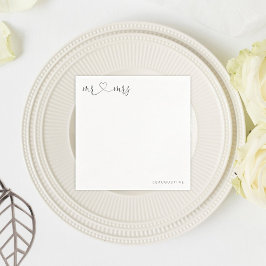 Personalisiert Mr. & Mrs. Wedding Napkin Serviette