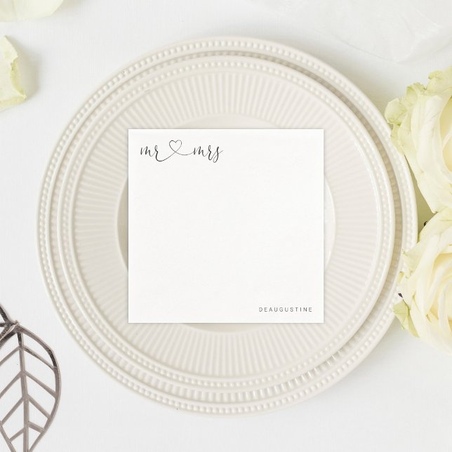 Personalisiert Mr. & Mrs. Wedding Napkin Serviette (Von Creator hochgeladen)