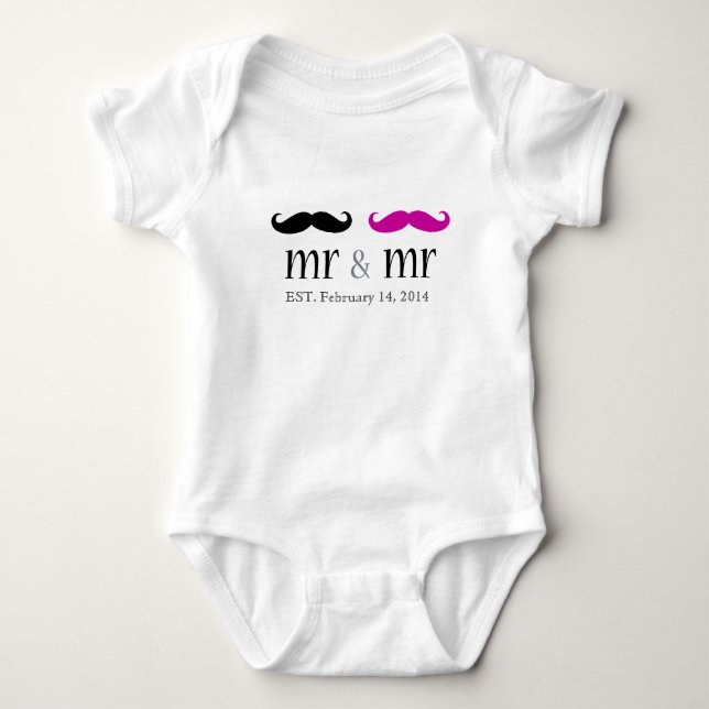 Personalisiert & Mr. Mustache T - Shirt (Vorderseite)