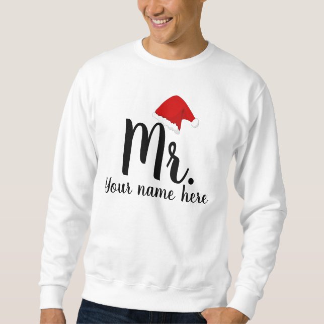 Personalisiert Mr. Santa Sweatshirt (Vorderseite)