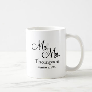 Personalisiert Mr. und Mrs. Wedding Kaffeetasse