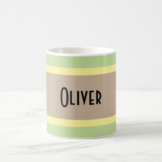 Personalisiert Multicolor Khaki Colors Kaffeetasse (Mittel)