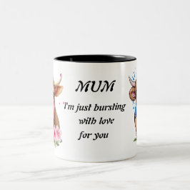 Personalisiert Mum Highland Cow Tasse