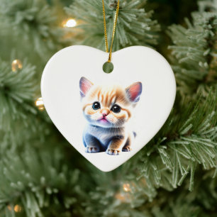 Personalisiert Munchkin Kitten Keramik Ornament
