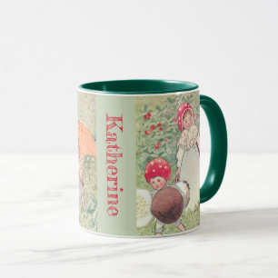 Personalisiert Mushroom Fairytale Elsa Beskow Tass Tasse