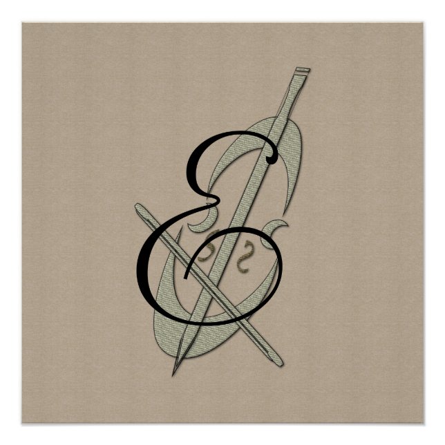 Personalisiert Music Cello Fone Monogram Poster (Vorderseite)