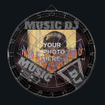 Personalisiert Music DJ Dartboard Dartscheibe<br><div class="desc">Ein lustiges DJ-DJ-Dart-Dart für den Musikfreund der Familie! ***Bitte beachten Sie, dass es empfehlenswert ist, den FOTO-Verweis auf Ihren eigenen zu ersetzen, sodass die Ebenen richtig konfiguriert sind. Die farbenfrohe Collage ist perfekt für Musikdekoration oder lustige neue Dartspiele. Vollständig anpassbar, wenn gewünscht, um Namen, Bilder und mehr hinzuzufügen. Viel Spaß!...</div>