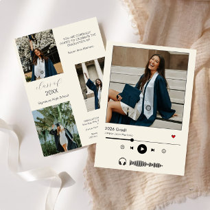 Personalisiert Music Player Class 2025 Abschluss Einladung