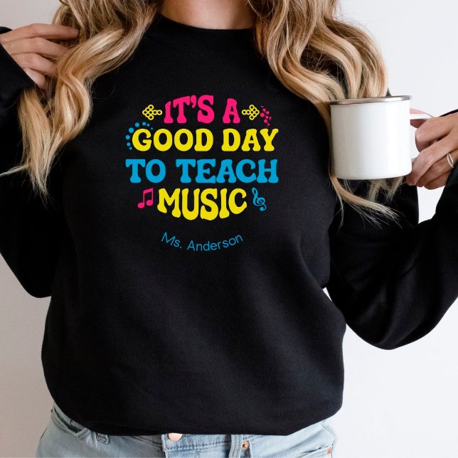 Personalisiert Music Teacher Colorful Sweatshirt (Von Creator hochgeladen)