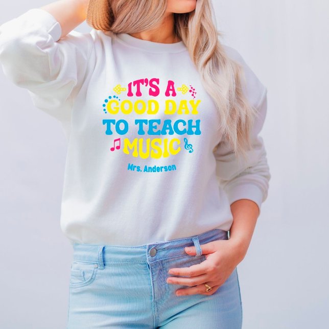 Personalisiert Music Teacher White Sweatshirt (Von Creator hochgeladen)