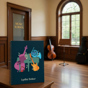 Personalisiert-musikalischer Themenplaner Notizbuch