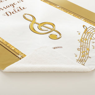 Personalisiert, Musiknote blau, gemütlich Sherpa Sherpadecke