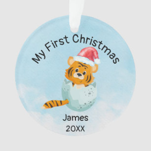 Personalisiert My First Christmas 2021 Baby Boy Ornament