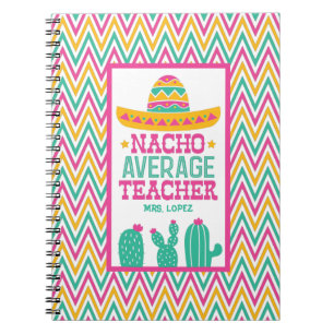 Personalisiert Nacho Average Teacher Funny Cactus Notizblock