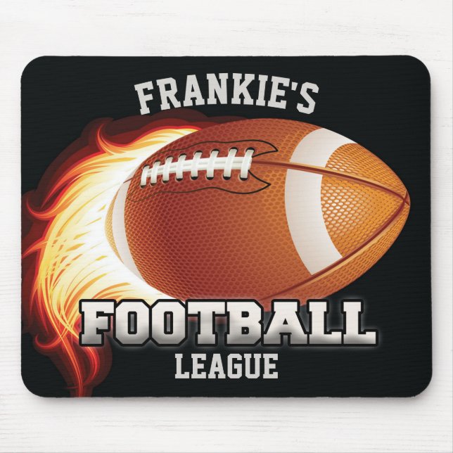 Personalisiert NAME American Football Flames Sport Mousepad (Vorne)