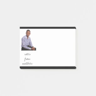 Personalisiert Name B&W Post-it Klebezettel