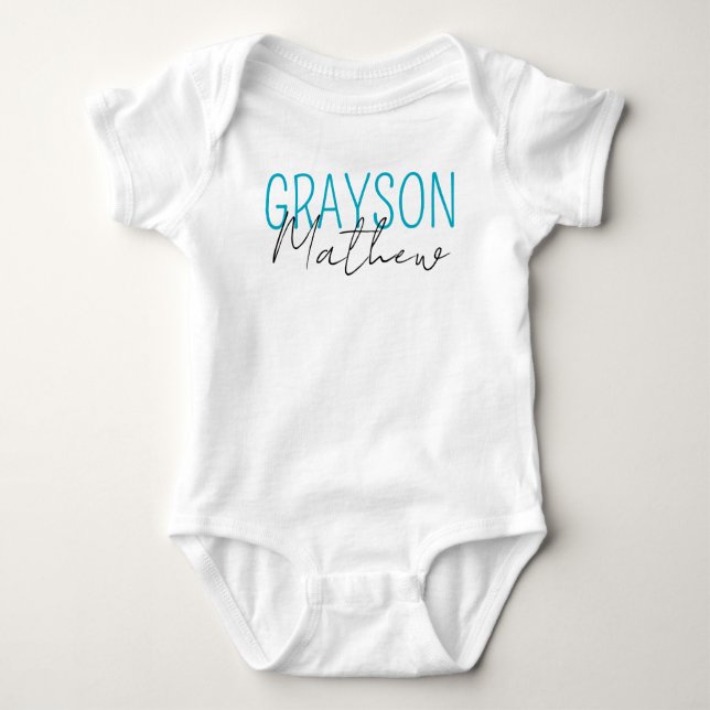 Personalisiert Name Baby Boy custom - Personalisie Baby Strampler (Vorderseite)